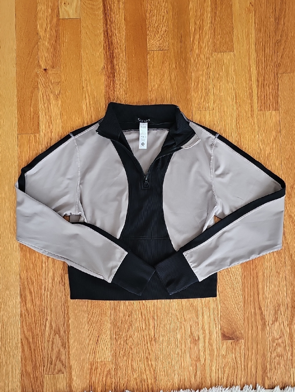 OTOS New York Sporty Crop Jacket - Black & Taupe